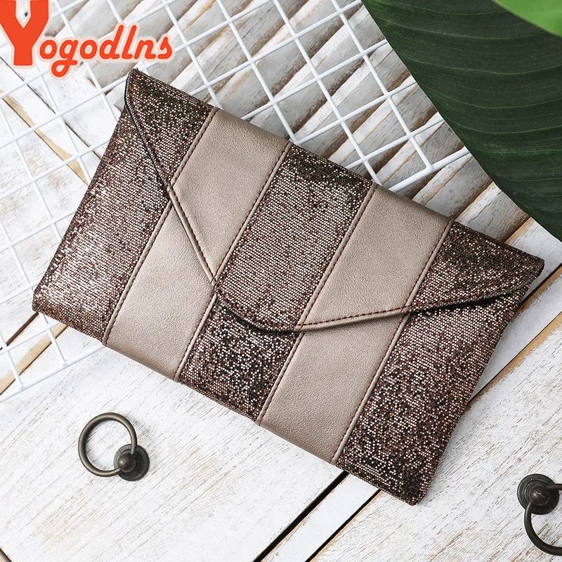 Yogodlns Fashion Handbag Women's Clutch Bag PU Leather Women Envelope Zipper Evening Female Clutches Torebki |