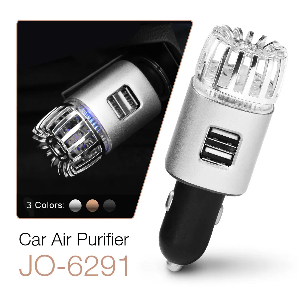 

New Car Air Purifier 12V Auto Air Fresh Ionic Purifier Oxygen Bar Ozone Ionizer Cleaner For Honda Hyundai For BMW Audi Toyota