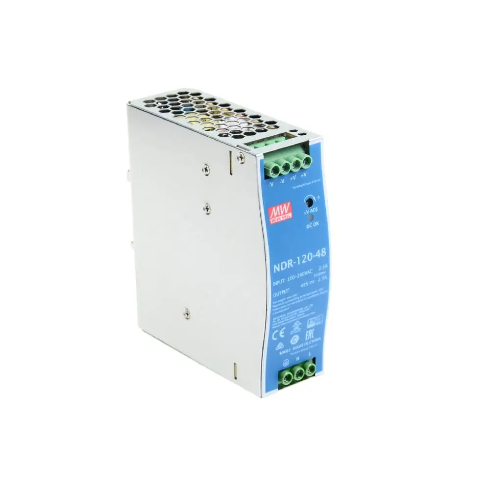 Оригинал Mean Well NDR 120 48 meanwell DC в А Вт блок питания промышленной DIN рейки с одним