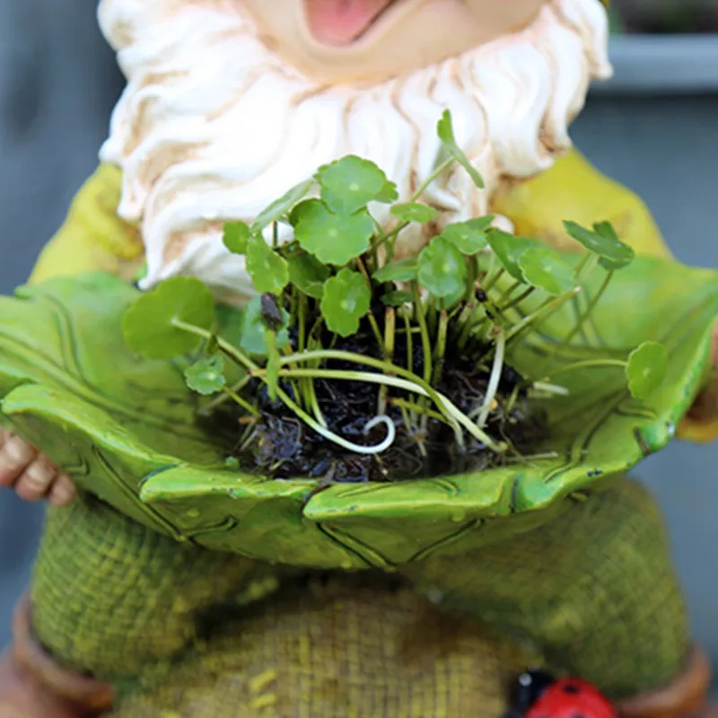 

Creative Little Man Cartoon Sculpture Decoration Courtyard Bird Feeder Home Balcony Succulents Flower Pot Ornaments X2280