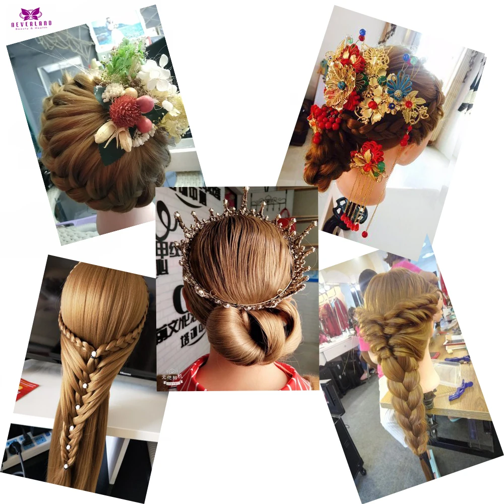 

Neverland 26" Long Blonde Hair Training Mannequin Head Female Mannequins Hairdressing Dummy Dolls Manikin Head For Hairstyles