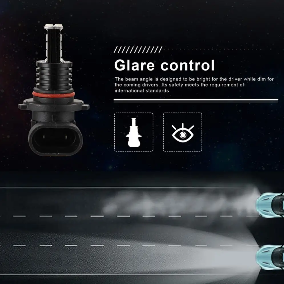 

2pcs Waterproof Car Light 24W 6000K 2400LM 9006 HB4 3030SMD 3x8 LED Car Headlight Bulbs Automobile Fog Lamp Bulb for Cars SUV