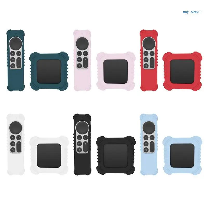 

20CE For Apple-TV 4K Nonslip Case Silicone Shell Impact-proof Sleeve Protective Cover