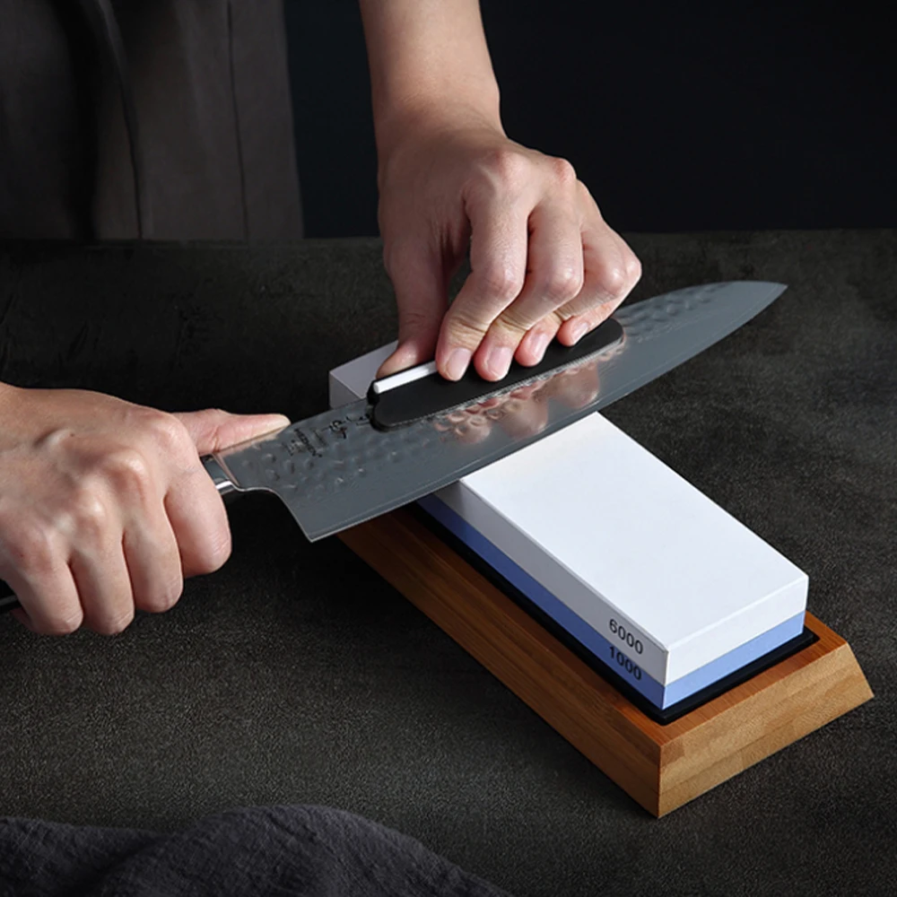 

Knife Sharpener Double-Sided White Corundum Whetstone Set Afilador Cuchillos Whetstone Base Auxiliary Knife Holder ножи нож
