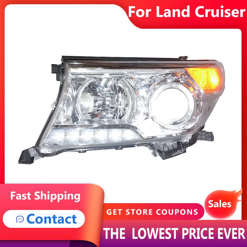HANA для фар Toyota Land Cruiser 2007-2015 LC200 светодиодные фары DRL Hid биксеноновые