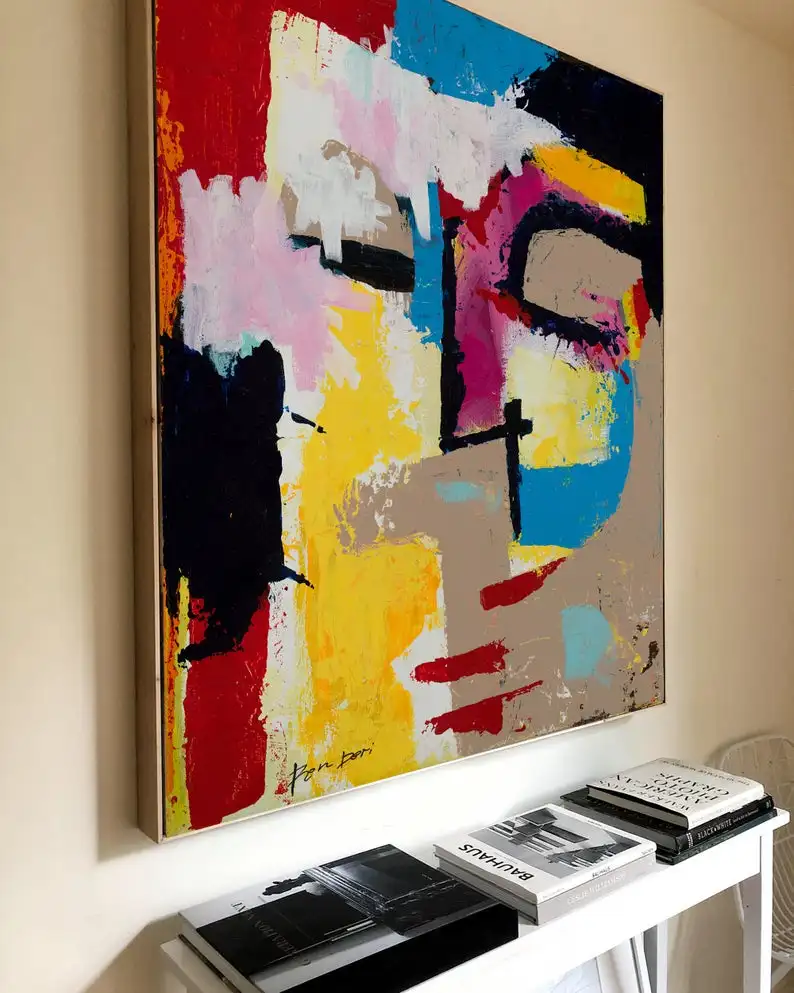 Beste Mensen Abstract Canvas Posters Muur Foto Muur Schilderen Voor Woonkamer Home Decor Fine Canvas Schilderij Grote Muur Art Olie