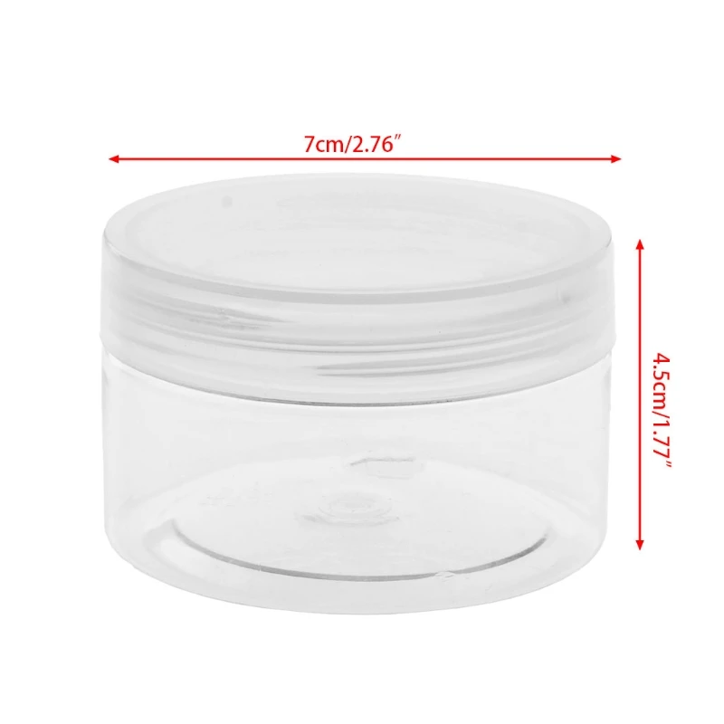 100ml Clear 100 мл-260 мл пустой контейнер для хранения, органайзер, коробка для светильник, глина, пластилин, пена, слизи, грязь, банка для макияжа, косметический горшок, бутылка для крема - Цвет: 100ml Clear
