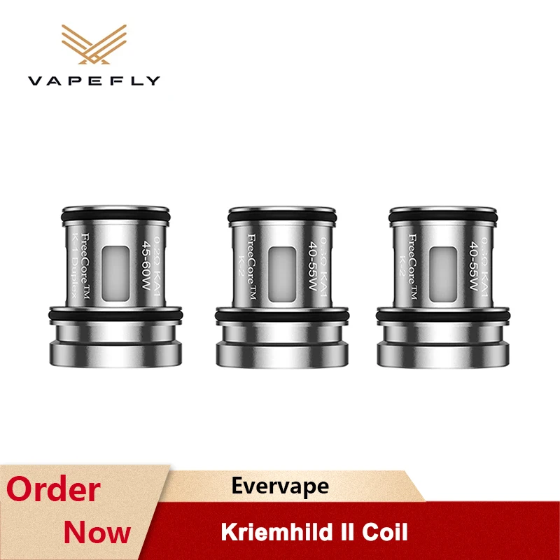 

3pcs/lot Vapefly Kriemhild II Coil FreeCore Mesh Coil K-1 Duplex Coil 0.2ohm FreeCore K2 0.3ohm For Kriemhild 2 Subohm tank