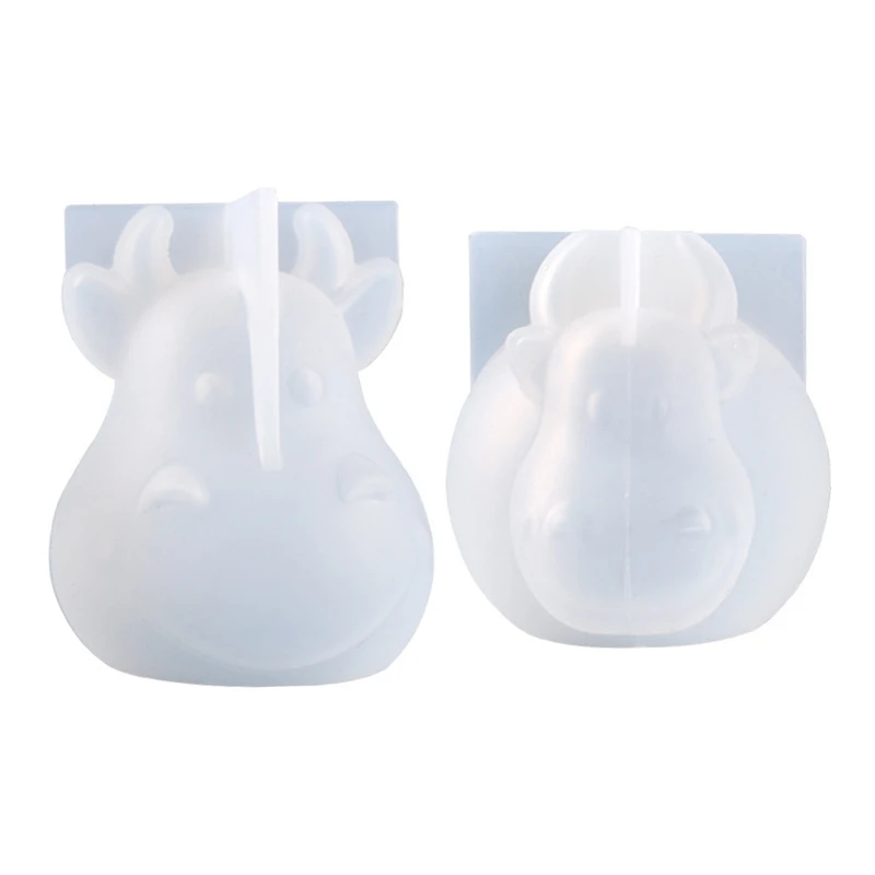 

Crystal Epoxy Resin Mold 3D Cow Mascot Desktop Ornaments Casting Silicone Mould