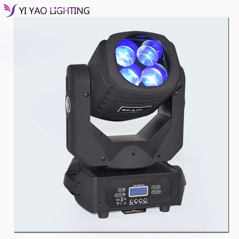 4x25 Вт Led супер луч направленного типа с вращающейся головой прожектор Zoom DMX 9/15CH