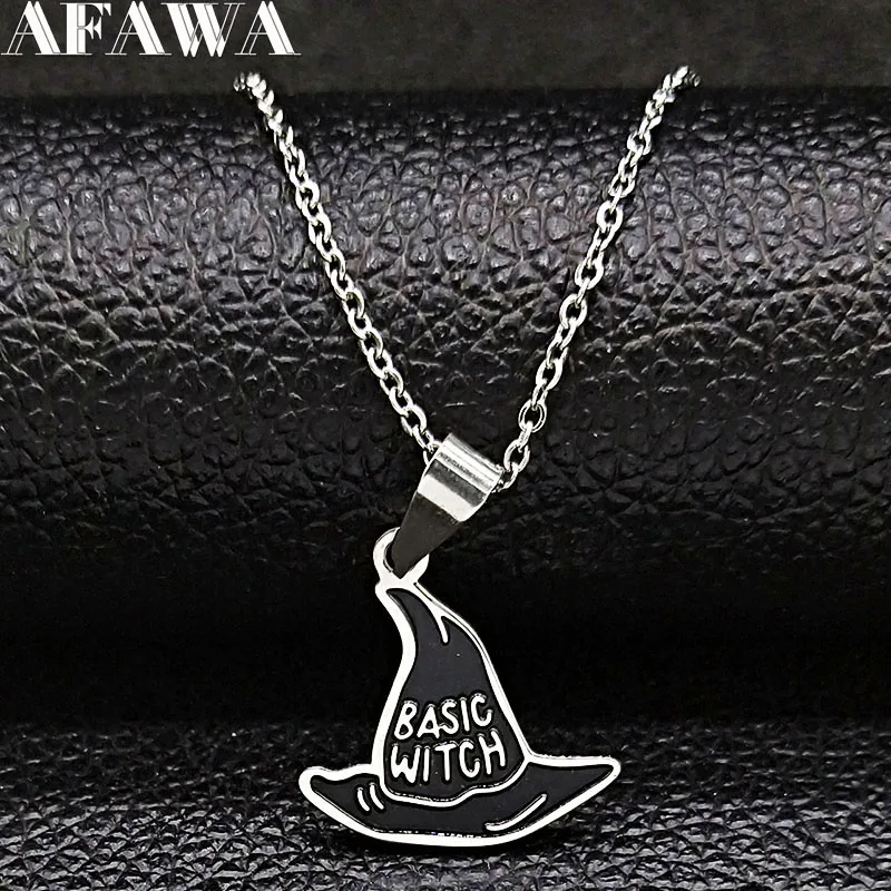 2021 модное базовое ожерелье ведьмы из нержавеющей стали для женщин/мужчин в виде