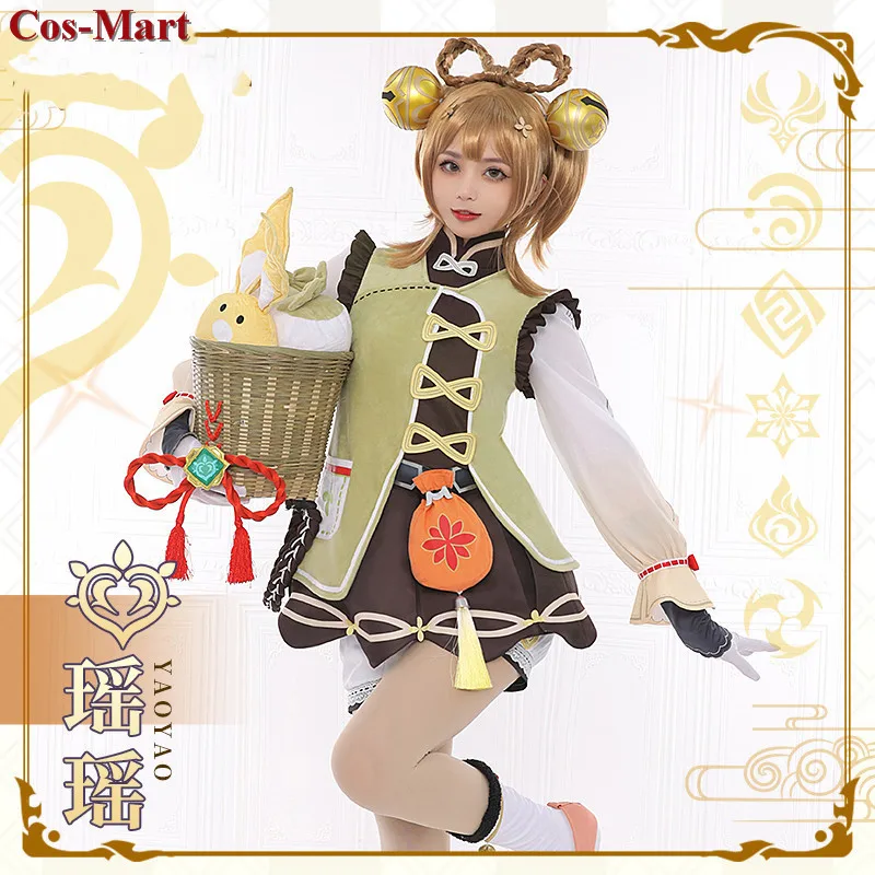 

New Game Genshin Impact YaoYao Cosplay Costume Lovely Lolita Uniform Dress Full Set Female Activity Party Role Play Clothing S-L