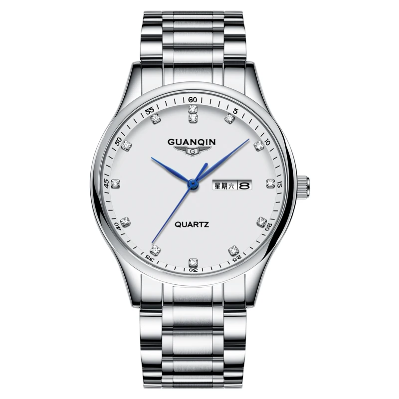 GUANQIN GQ80009 1D 38 5 мм 2105 мужские часы водонепроницаемые нежный со стальным ремешком и