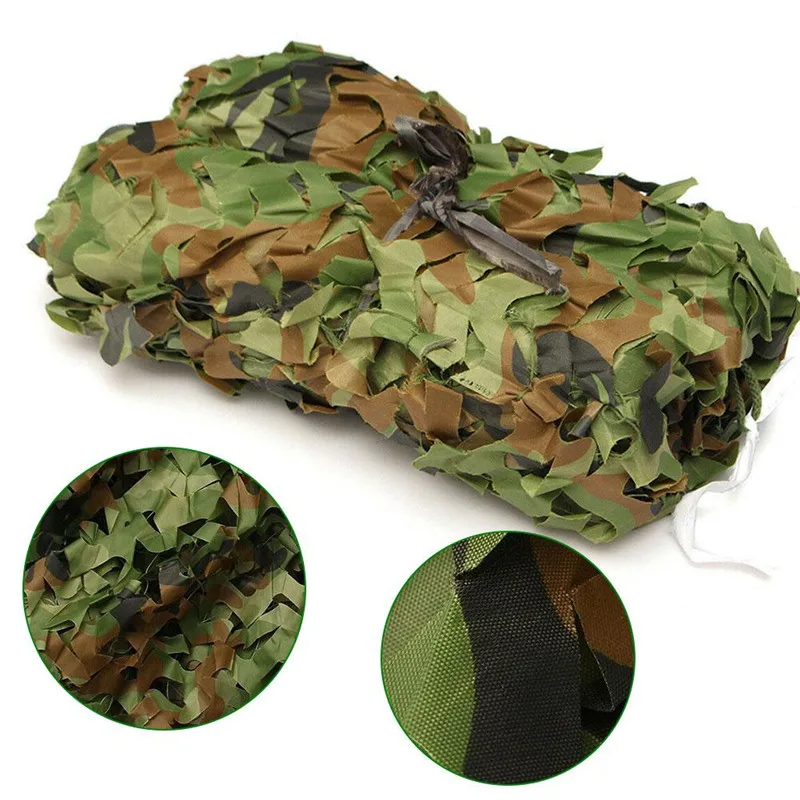 1.5X5M 1.5X7M Outdoor Camping Camouflage Net Hunting Blinds Shooting Shelter Woodland Jungle Camo Mesh Car Cover Sun | Спорт и