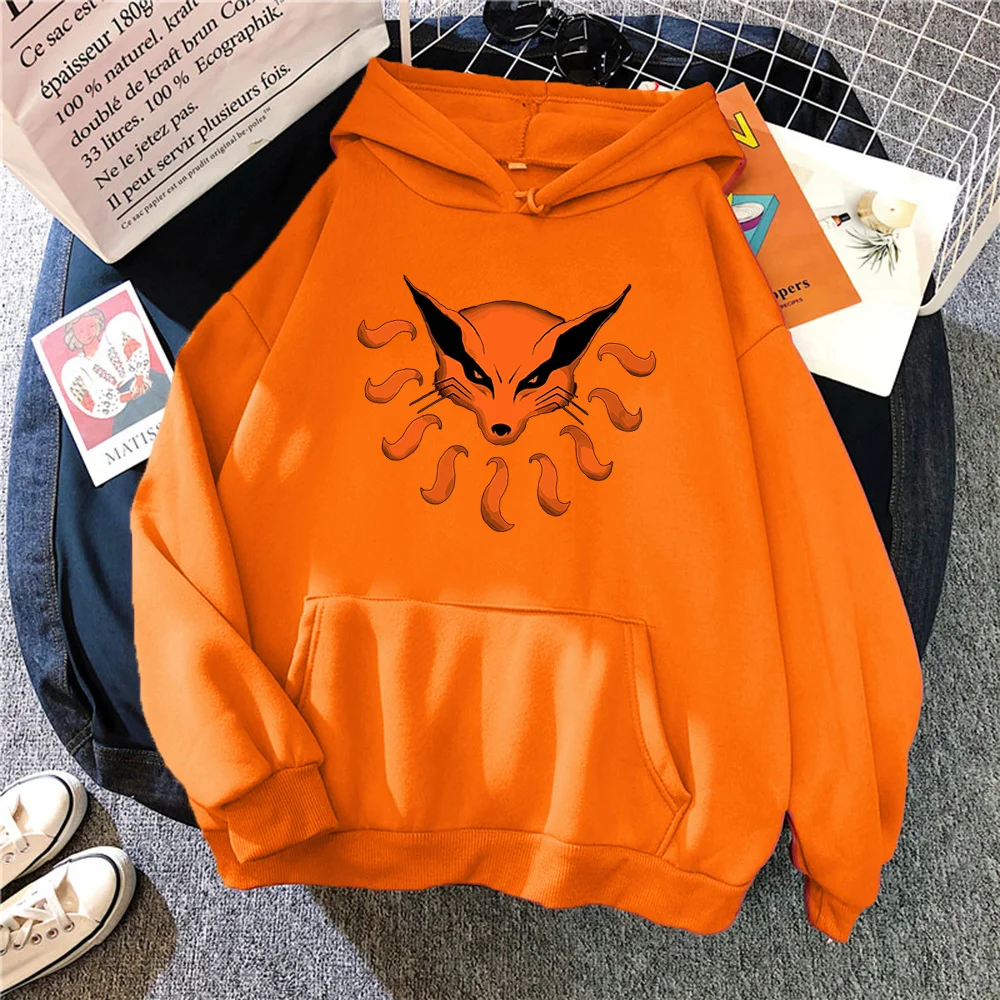 

Men's Hoodie Anime Nine Tails Japanese Cartoon Anime Clothes Autumn Warm Thicken Hooded Pullover Sweatshirt Harajuku Clothes