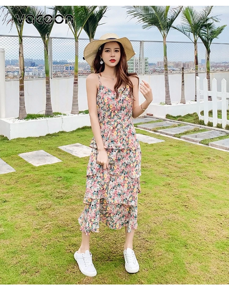 Летнее женское платье с V образным вырезом сексуальное высокой талией и
