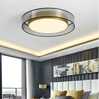 modern led ceiling lamp copper living room lamp nordic minimalist room round bedroom decoration lamp ceiling light