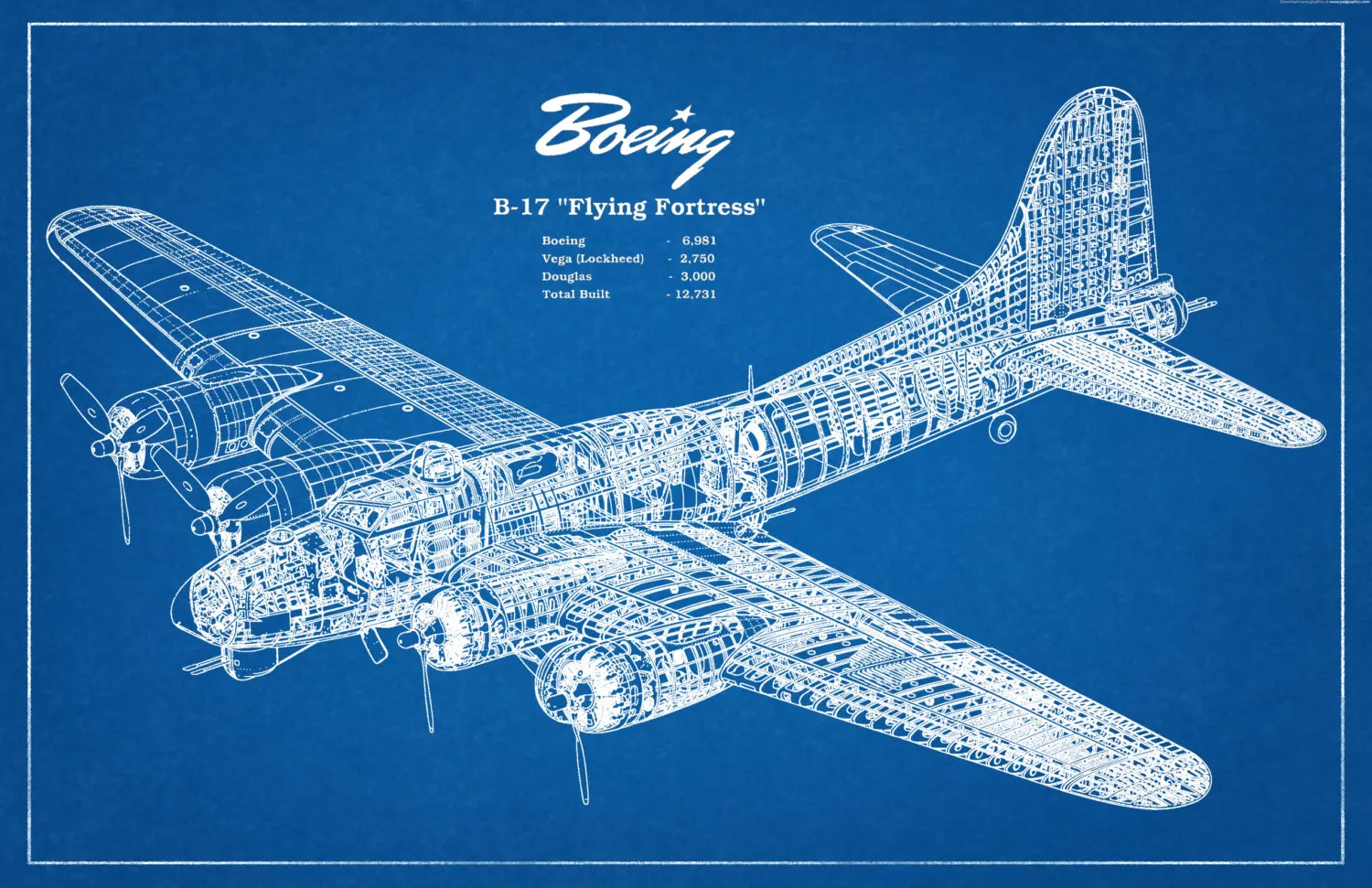 WW2 Plane F4U Corsair blueprintsci Fi Ретро винтажная наклейка из крафт бумаги Картина на холсте