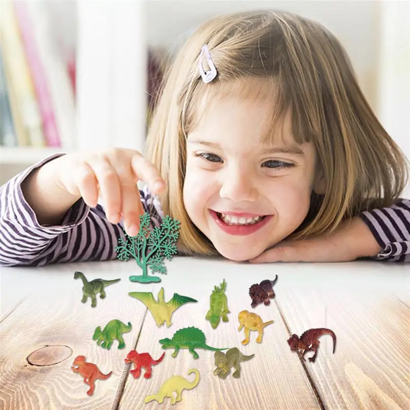 16 шт. милый динозавр кукла торт Топпер ремесла десерт настольный декор для