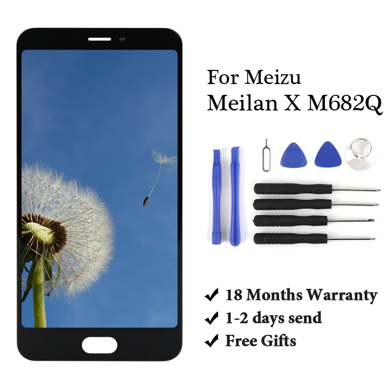 

18 месяцев гарантии Meizu X Meilan X M682Q ЖК-дисплей сенсорный экран дигитайзер ЖК-дисплей с бесплатными инструментами для Meizu X Meilan X M682Q
