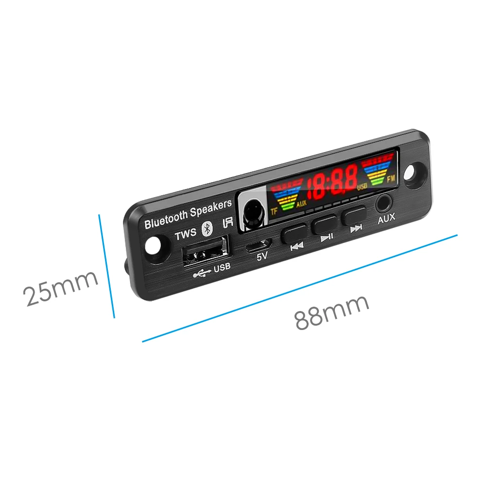 android mp3 player Handsfree 5V TWS Bluetooth 5.0 APE/MP3 Decoder Board Wireless FM Radio MP3 Player Support TF Card USB AUX Audio Decording Board mp3 player for youtube