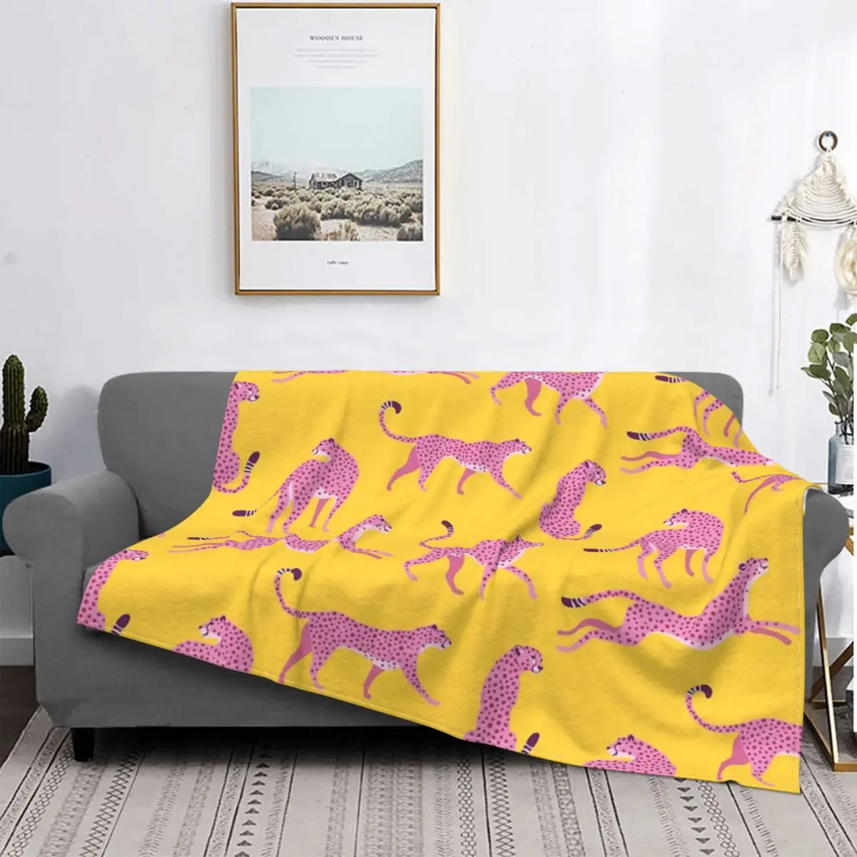 

Pink Leopard Pattern Blanket Bedspread Bed Plaid Bed Plaid Picnic Plaid Double Blanket Blankets For Bed
