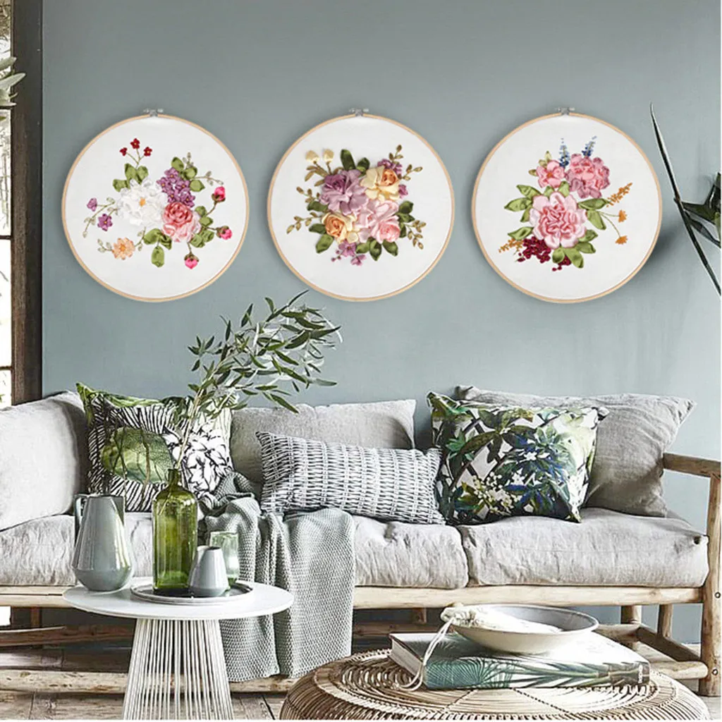 Набор лент для вышивки крестиком начинающих Ручная вышивка DIY 3D Bordado рукоделие