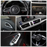 lapetus matte interior refit kit steering wheel strip central control frame air ac panel cover trim for mazda 3 2017 2018