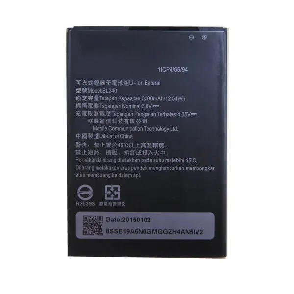 

Аккумулятор ALLCCX BL240 для Lenovo A938T NOTE 8 A936 хорошего качества