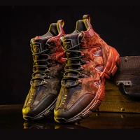 onemix 2022 new arrival men winter boots keep warm wool sneakers waterproof outdoor solider running shoes policeman shoes