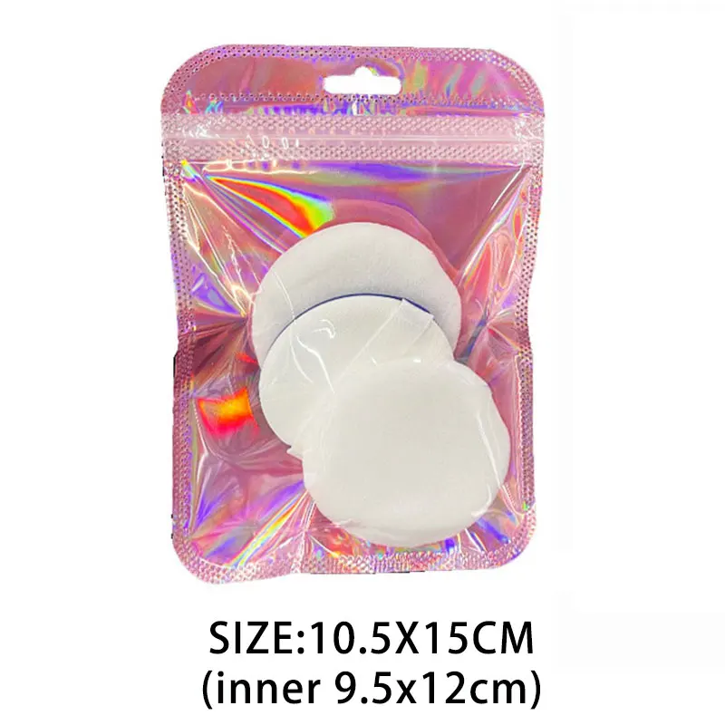 50pcs Iridescent Self Sealing OPP Bags Pouches Laser Iridescent Zip lock Bag Resealable Packaging JewelryRetail Bag Pouches Bags