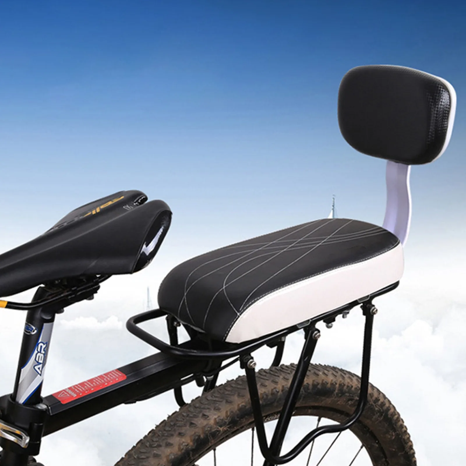 

Bicycle Back Seat Bicycle Child Seat Cover Bike Rack Rest Cushion With Back Saddle Cycle Accessories Parts Bicicleta PU Leather