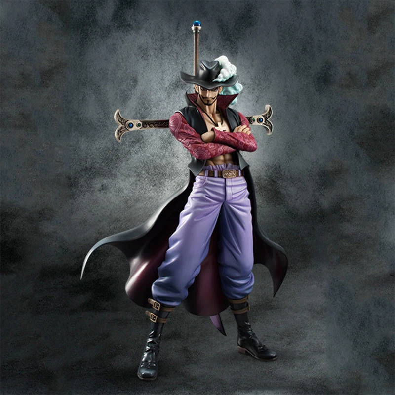 Anime Seven Warlord Figure Dracule Mihawk Shankusu PVC Action Collection Figure Model Gift 24cm 1PCS Collectible Toys Kids Gift