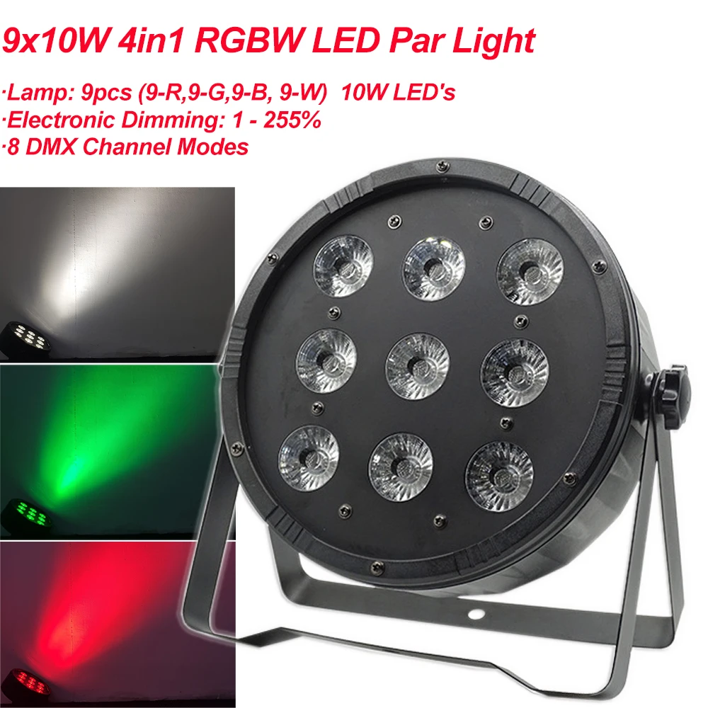 Горячая Распродажа 9X10W 4in1 RGBW Светодиодная лампа для сценических эффектов