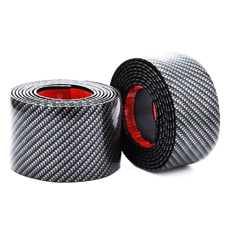 

1M Car Styling Mouldings Carbon Fiber Bumper Protect Strips Door Sill Protection Adhesive Strips Car Protecter Accessories Trim
