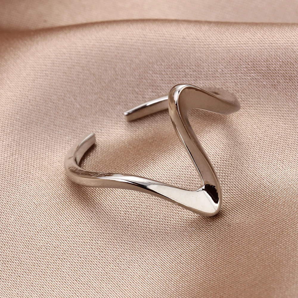 

Korean Gold Color Round Hollow Geometric Rings for Women Girls Fashion Cross Twist Open Adjustable Ring Female Simple Jewelry