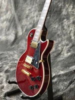 custom shop red color custom electric guitar mahogany body gitaar golden hardware guitarra musical instruments