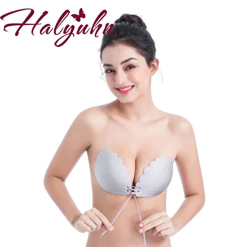 Женский бюстгальтер пуш-ап без бретелек бесшовный Невидимый силиконовый лифчик
