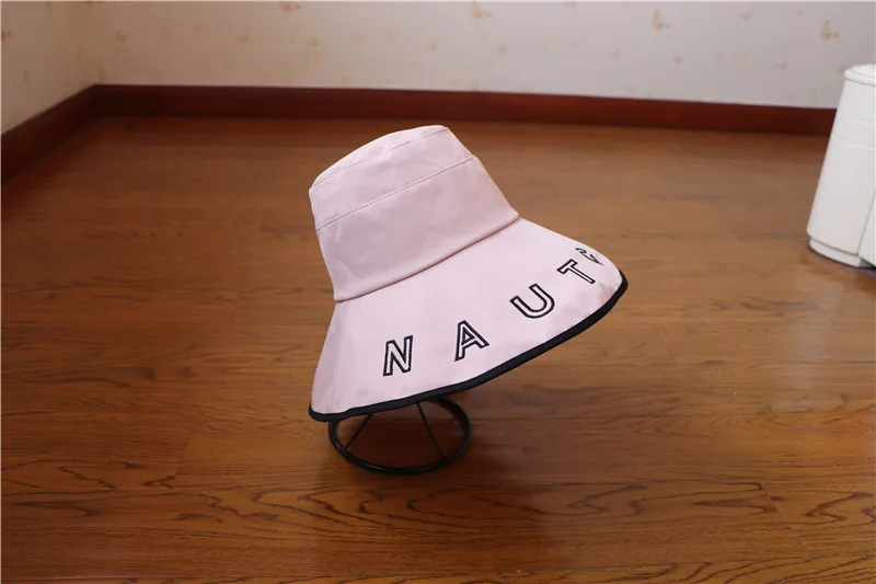 

NEW Wide Brim KPOP Beach Sun Hat Round Top Sunscreen Fisherman Cap Adult Summer Foldable Bucket Hat Solid Color Hip Hop