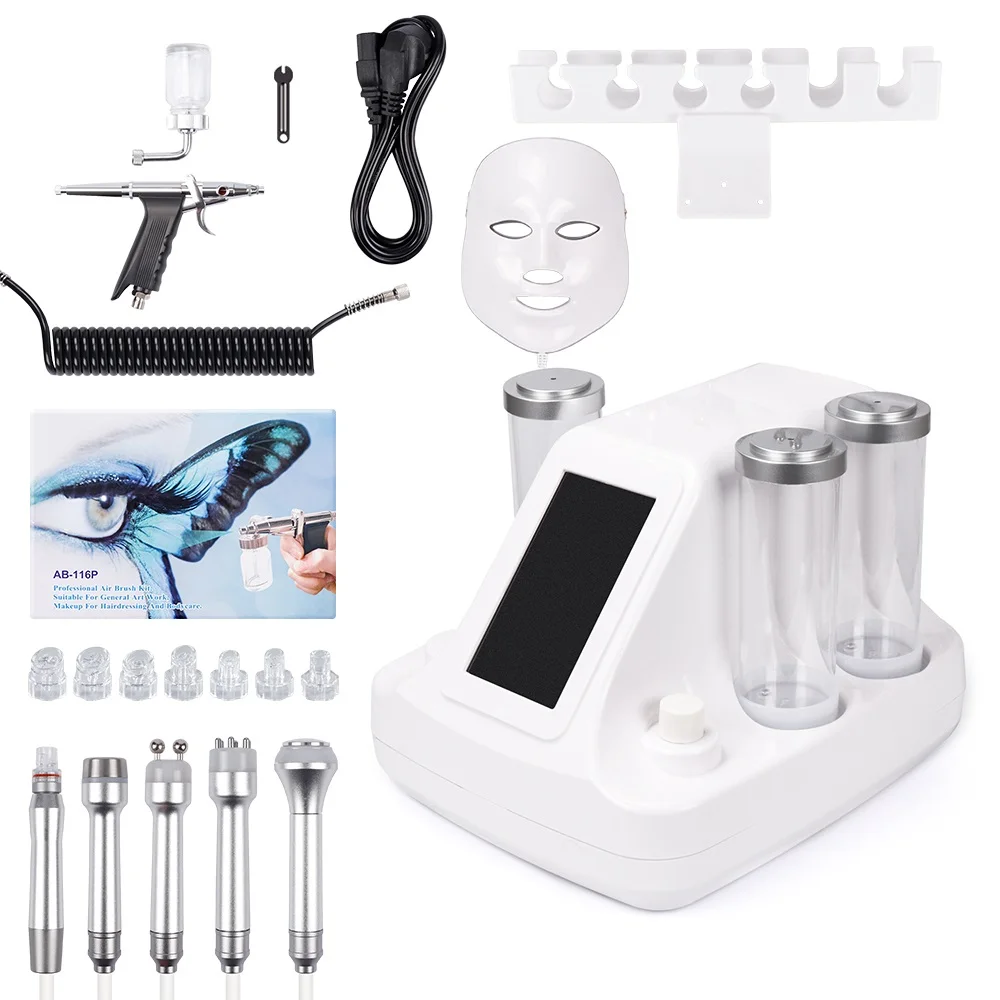 7 in 1 Vacuum Face Cleaning Hydra Water Oxygen Jet Peel Machine Massage Skin Care BIO light RF Small Bubble Beauty Device