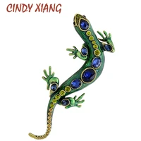 cindy xiang new crystal lizard brooches for women and men animal pins summer shining rhinestone brooch jewelry kids accessories