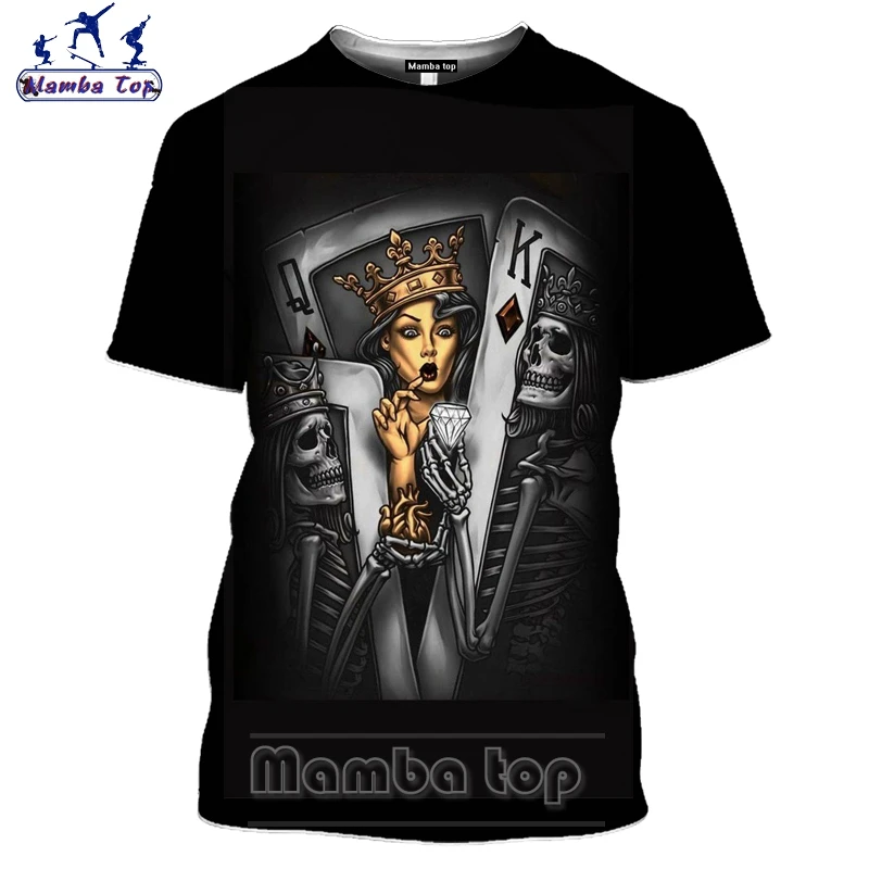 Топ Mamba футболка для женщин с надписью лопатка игральные карты футболки коротким
