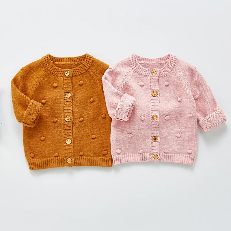 

Демисезонный вязаный однотонный кардиган, свитер, детская одежда, свитеры для маленьких девочек, пальто, детская одежда, одежда для маленьк...