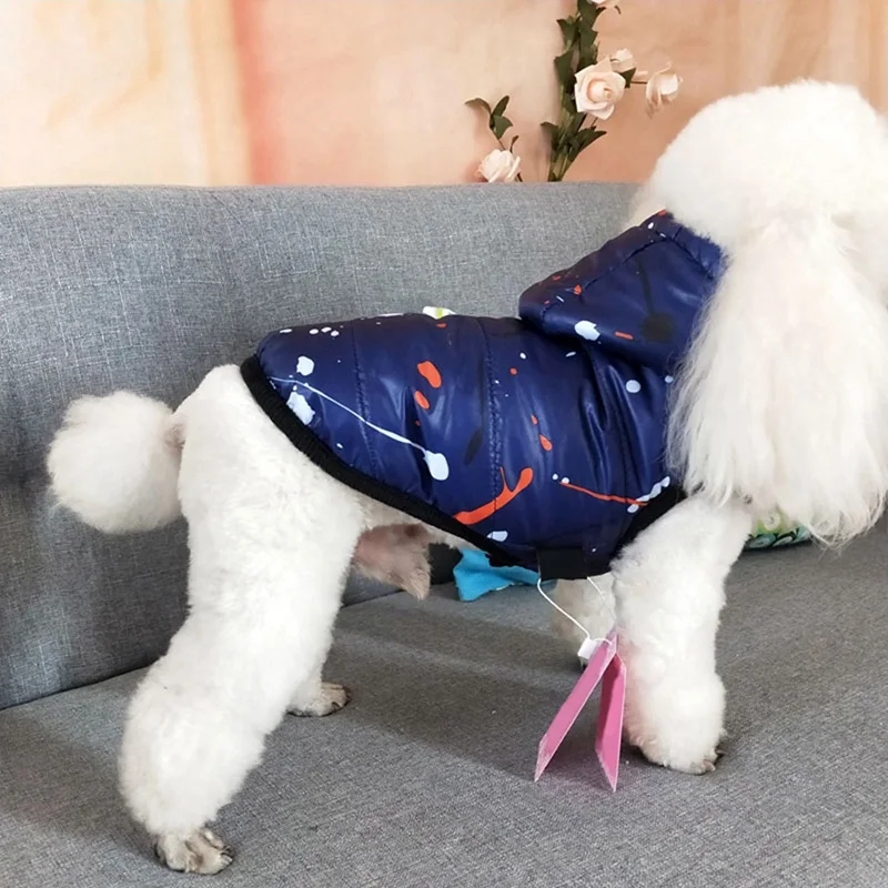 Осенне зимний теплый жилет для домашних животных пальто маленьких и средних