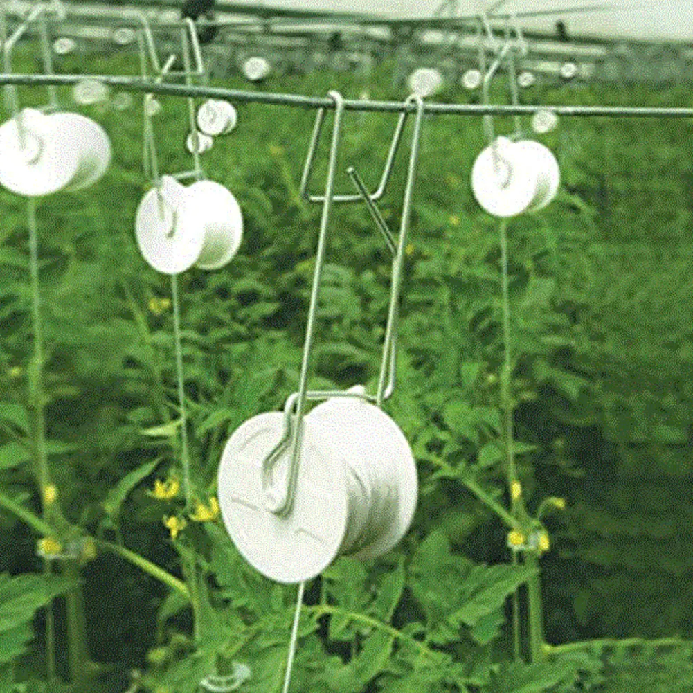 

6PCS Tomato Trellis Roller Hooks Plant Support Greenhouse Trellising Kit with 15m Twine Mini Flower Stand Garden Accessories