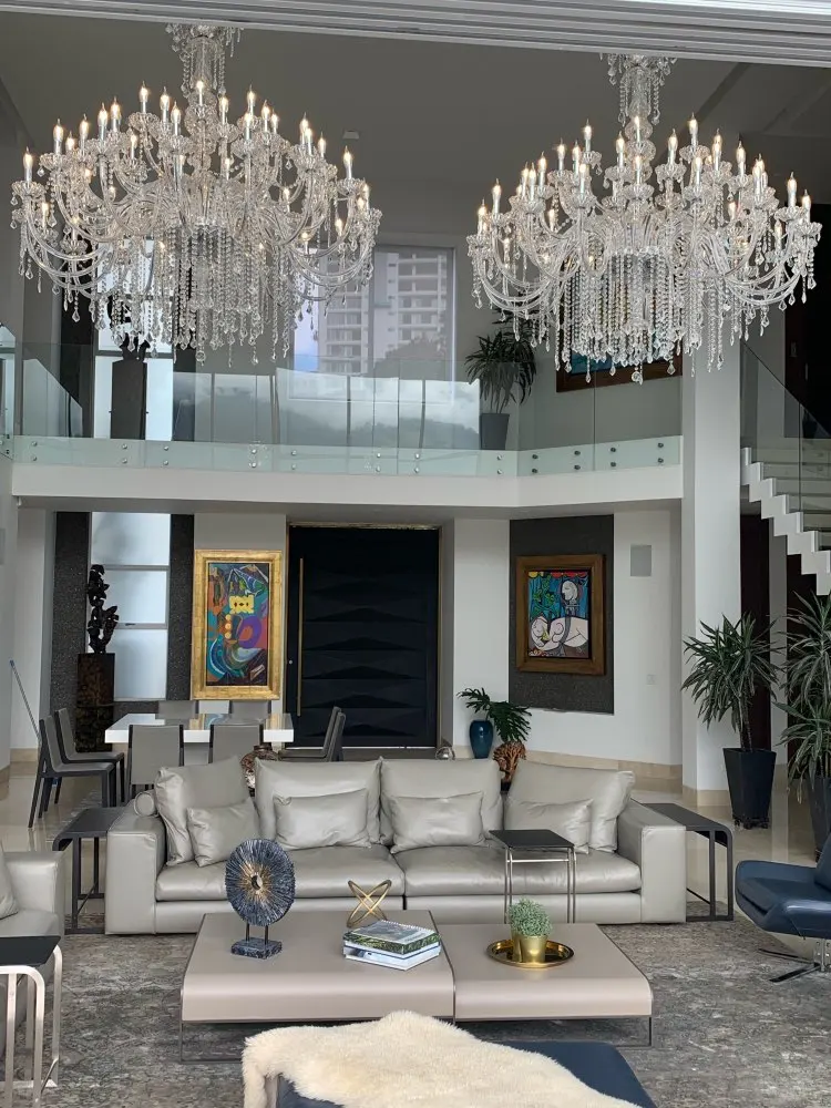 Большая люстра для гостиной современные люстры гостиничного холла роскошная