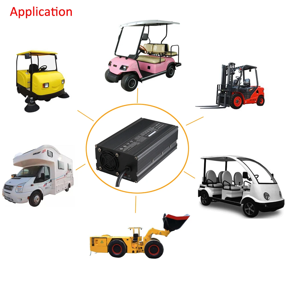 

1500W 24V 40A 36V 30A 48V 25A 60V 20A 72V 15A Lead Acid Battery Charger 36 Volt 48 V golf cart Forklift tricycle charger