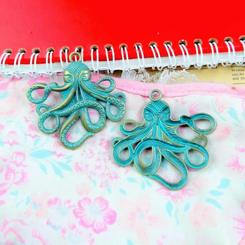 10 шт. Осьминог шармы DIY ювелирные изделия подвеска ручной работы античное