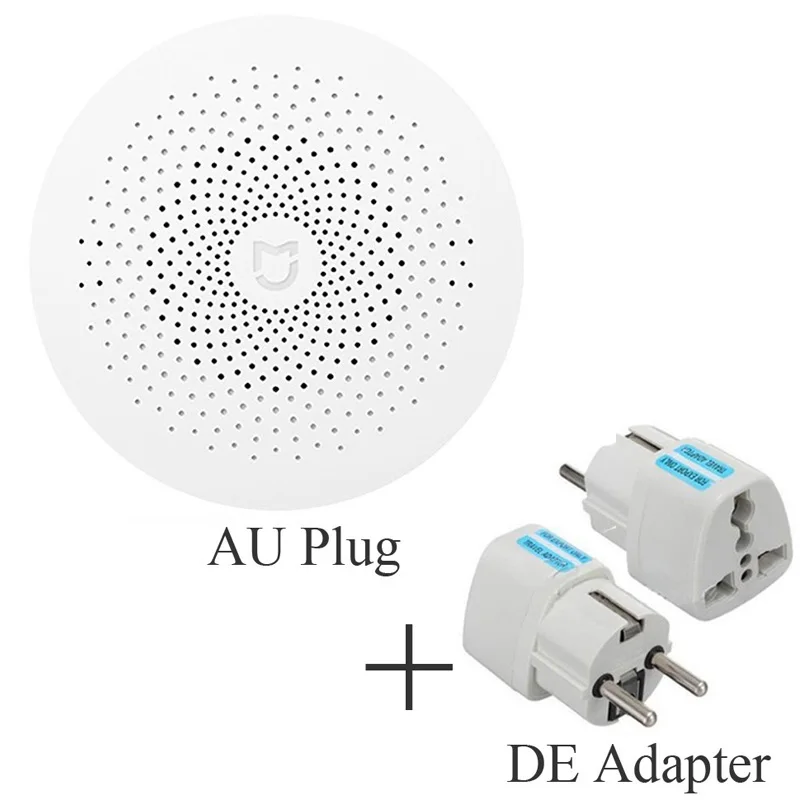 Add EU Adapter Новинка, Xiaomi Mijia, многофункциональный шлюз, 2 хаба, сигнализация, интеллектуальная, онлайн радио, Ночной светильник, звонок, умный дом, концентратор - Color: Add EU Adapter