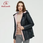 HaiLuoZi 2022 весенняя куртка, яркие цвета, тонкая модная повседневная короткая парка, осеннее пальто, женская верхняя одежда на молнии, женские куртки с капюшоном 56